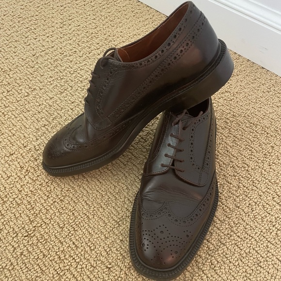 JCrew Men’s Leather Dress Shoes Brown Size 9.5 - Picture 1 of 3